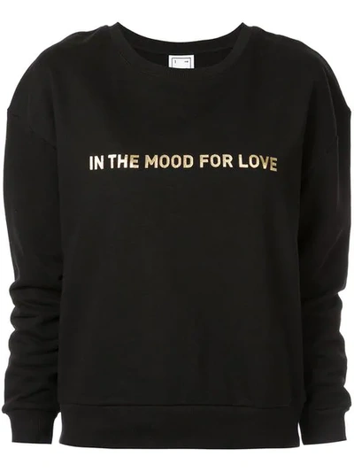 In The Mood For Love Logo印花套头衫 - 黑色 In Black