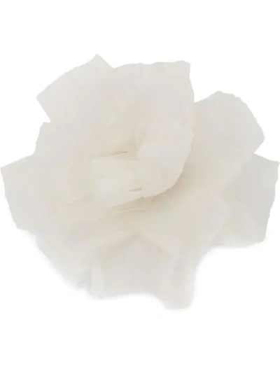 Fabiana Filippi Flower Brooch - 白色 In White