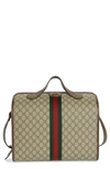 GUCCI LARGE OPHIDIA GG SUPREME CARRY-ON DUFFEL BAG - BEIGE,57225796IWT