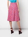 LHD FLORAL PRINT POCKETED MIDI SKIRT