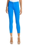 L'agence High Waist Skinny Ankle Jeans In Riviera Blue