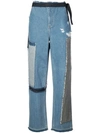 TOME TOME PATCHWORK JEANS - BLUE