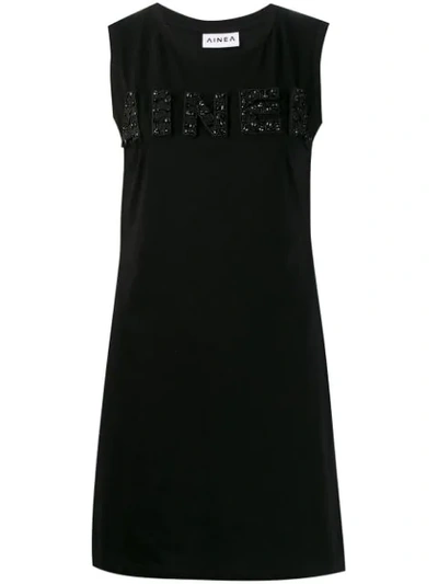 Ainea Beaded Logo Dress - 黑色 In Black