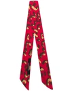 ANDAMANE ANDAMANE PRINTED NECK SCARF - RED