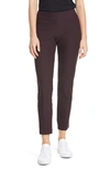 Eileen Fisher Stretch Crepe Slim Ankle Pants In Cassis