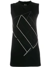 RICK OWENS EMBROIDERED TANK TOP
