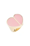 KATE SPADE HERITAGE SPADE HEART RING,WBRUH271