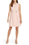 ANNE KLEIN ANNE CREPE FIT & FLARE DRESS,10713164