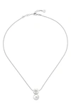 MAJORICA SIMULATED PEARL & CUBIC ZIRCONIA PENDANT NECKLACE,OMC09523SW