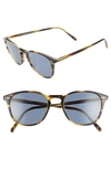 Oliver Peoples Forman L.a. 51mm Polarized Round Sunglasses In Coco