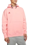 Nike Acg Oversized Logo-embroidered Fleece-back Cotton-blend Jersey Hoodie In Pink
