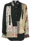 LOEWE LOEWE ASYMMETRIC PATCHWORK SHIRT - NEUTRALS