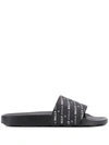 BALLY LOGO PRINT SLIDE SANDALS