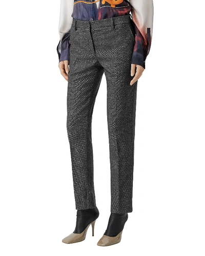 Burberry Wool-cashmere Tailored Trousers In Black