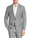 BRUNELLO CUCINELLI MEN'S MICRO-HOUNDSTOOTH TWO-PIECE WOOL SUIT,PROD146480022