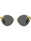 Fendi Mirrored/tinted Sunglasses In Gold