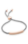 MONICA VINADER LINEAR FRIENDSHIP BRACELET,RP-BM-LNBA-SIL