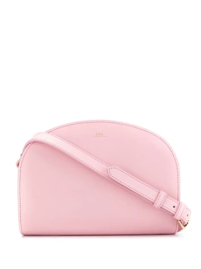 Apc Demi Lune Shoulder Bag In Pink