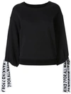 7 FOR ALL MANKIND 7 FOR ALL MANKIND WIDE SLEEVED SWEATSHIRT - 黑色