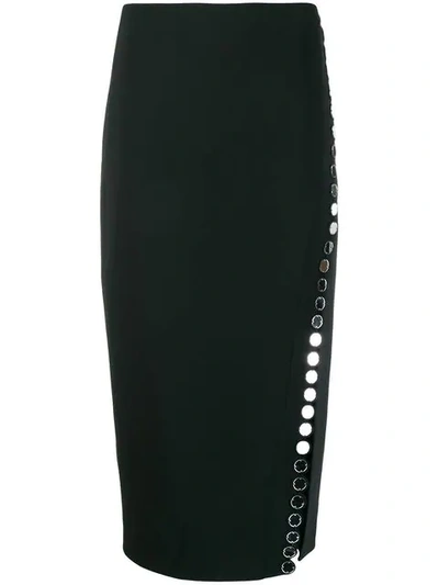 David Koma Embellished Pencil Skirt In Black