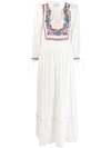 ANTIK BATIK ANTIK BATIK CROCHET PANEL MAXI DRESS - WHITE