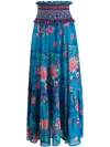 ANJUNA ANJUNA FLORAL PRINT MAXI SKIRT - BLUE