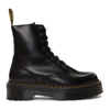 Dr. Martens' Black Polished Jadon Platform Boots In Black