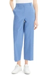THEORY STRETCH COTTON STRAIGHT LEG CROP TROUSERS,J0404203