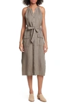 JOIE EDELIE TIE WAIST SLEEVELESS LINEN DRESS,19-1-889-DR01782