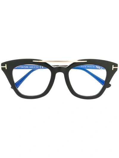 Tom Ford Eyewear Cat Eye Glasses - 黑色 In Black