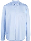 Aspesi Long-sleeve Cotton Shirt In Blue