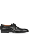 Santoni Almond-toe Lace-up Shoes In Black