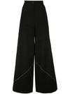 TOME TOME WIDE-LEG TROUSERS - BLACK