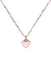 Ted Baker Hara Tiny Heart Pendant Necklace In Rose Gold
