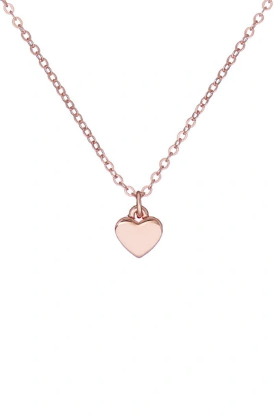Ted Baker Hara Tiny Heart Pendant Necklace In Rose Gold