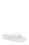 Fitflop Iqushion(tm) Crystal Embellished Flip Flop In Mink Fabric