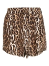 R13 LEOPARD PRINTED SHORTS,10931581