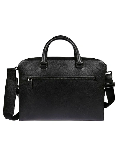 Michael Kors Textured Laptop Shoulder Bag In Black