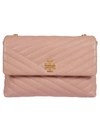 Tory Burch Kira Chevron Quilted Leather Shoulder Bag - Pink In Pink Moon/gold