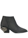Giuseppe Zanotti Kevan Alligator Print Ankle Boots In Black