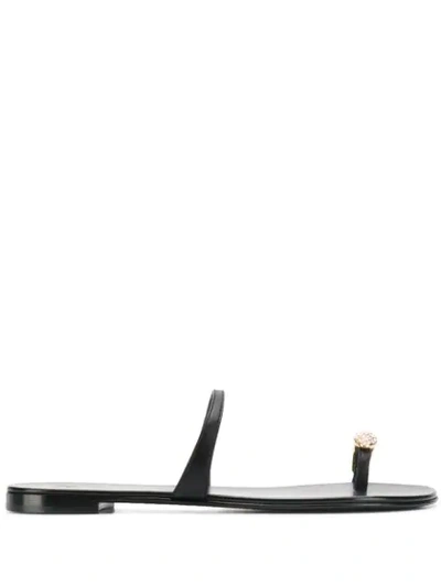 Giuseppe Zanotti Ring Sandals In Black