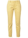 NILI LOTAN NILI LOTAN CROPPED SKINNY TROUSERS - 黄色