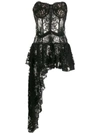 ALEXANDER MCQUEEN ASYMMETRIC LACE CORSET TOP