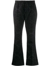 SAINT LAURENT JACQUARD FLARED TROUSERS