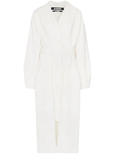 Jacquemus Mid-length Belted Trench Coat - 白色 In White