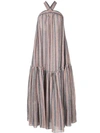 THREE GRACES STRIPED MAXI BEACH DRESS