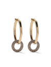 HUM 18KT YELLOW GOLD DIAMOND DISC HOOPS