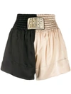 ARIES ARIES COLOUR-BLOCK SHORTS - BLACK