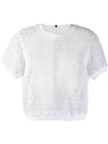 OFF-WHITE MACRAME CROPPED TOP