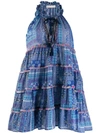 ANJUNA ANJUNA PRINTED TASSEL DETAIL DRESS - BLUE